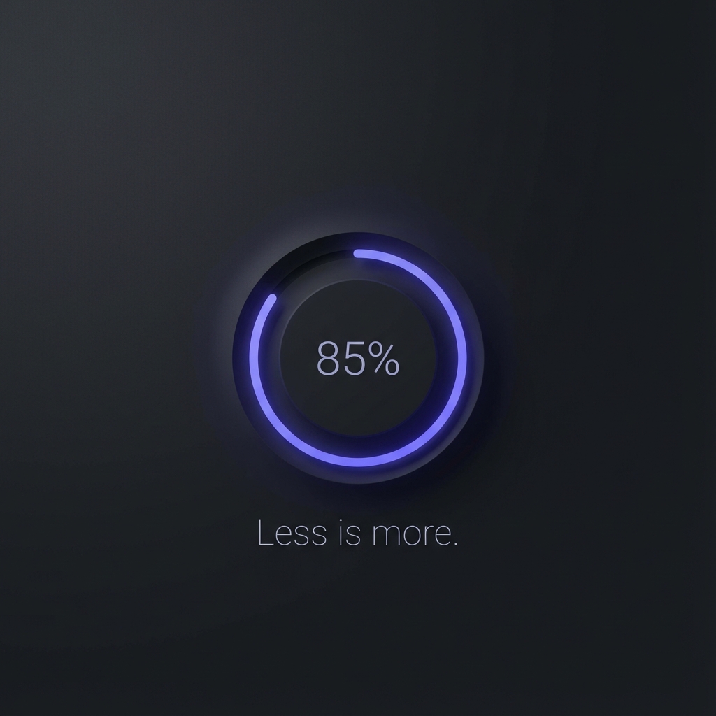 Minimalist dark UI interface